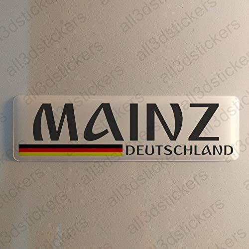 Mainz Deutschland Aufkleber Mainz 120x30mm Autoaufkleber Flagge 3D Fahne Germany