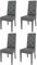 t m c s Tommychairs - 4er Set Moderne Stühle Chantal für Küche und Esszimmer, robuste Struktur aus lackiertem Buchenholz Farbe Dunkelgrau, gepolstert und mit dunkelgrauem Kunstleder bezogen