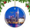 Weekino Amerika USA Skyline New York Weihnachtsdekoration Christbaumkugel Hängender Weihnachtsbaum Anhänger Dekor City Travel Souvenir Collection Porzellan 2,85 Zoll