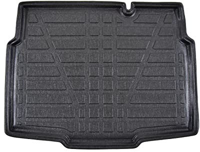 SCOUTT | Bandeja para maletero compatible con Crossland X a partir de 2017 (base inferior), con borde alto, alfombrilla protectora para el maletero, estriada, enrollable