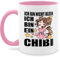 Tasse Tassen 325ml - Anime Manga - ich bin nicht klein ich bin ein Chibi - schwarz - 325 ml - Rosa - anime-tassen anime-tasse mug geschenke für fans wärmende fuer milchkaffee grosse