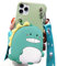 SGVAHY Coin Purse Case Compatible with iPhone 11, Cute Dinosaur Design with Zipper Back Cover Soft Silicone Shockproof Protective Case [Long Strap Rope ] (Dinosaur, iPhone 11)