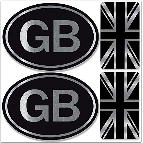 Biomar Labs® 4 x Vinyl Aufkleber Autoaufkleber Stickers Fahne Flagge England UK GB United Kingdom Großbritannien Auto Moto Motorrad Fahrrad Scooter Fenster D 58