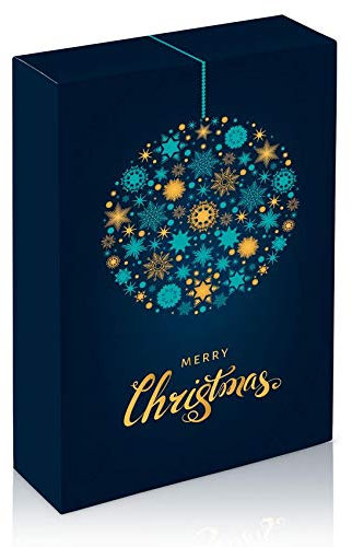 10 Stück Weihnachtskugel für DREI Flaschen Wein- Weinkarton, Weinverpackung, Flaschenkarton - (3 Flaschen)