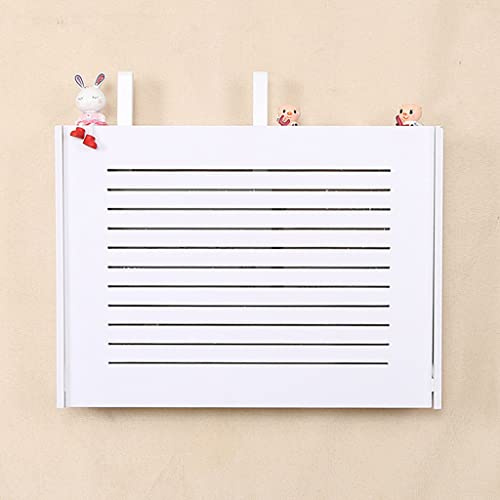 Wandregal zur WLAN-Router Aufbewahrungsbox Schweberegale,ohne Stanzen, WiFi-Router Aufbewahrungsbox für Büro (weiß, 37 x 28 x 10 cm)