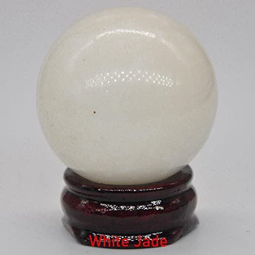 40MM piedras preciosas naturales bolas de cristales decoración del hogar piedras de chakra esfera rocas-jade blanco