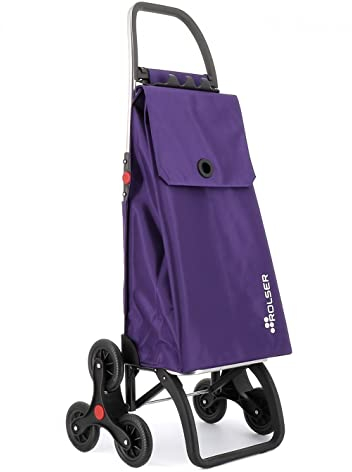 Klappbarer Einkaufstrolley Rolser Akanto MF 6 Räder Treppensteiger - Violett