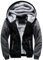 MANLUODANNI Dicker Hoodie Herren, Men's Kapuzenpullover mit Tasche Zip Pullover Jacke Sweatjacke Kapuzenjacke Sweater Casual Kapuzenpulli mit Fleeceartig-Innenseite Schwarz XXL