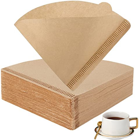 Coffee Filters 02, Set of 200, Disposable Coffee Filter Papers, Size 02,Unbleached Cone Paper Filters for Coffee Dripper & Pour Over Coffee Maker (Natural Brown)