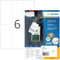 HERMA 8047 Stabile Anhänger perforiert, 1400 Blatt, 70 x 148,5 mm, 6 pro A4 Bogen, 8400 Stück, bedruckbar, matt, blanko Preisanhänger Produktanhänger aus Papier/Folie/Papier-Verbund, weiß