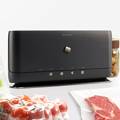 SEALVAC Cordless Vacuum Sealer Machine, Automatic and Compact Design Food Sealer with Vertical Stand, Portable, Sous Vide, Wine & Container Air Sealing Includes 20 Sealing Bags 8X12 (Black (with