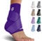 Sleeve Stars Ankle Brace for Sprained Ankle, Plantar Fasciitis Relief Ankle Support for Women & Men, Ankle Compression Sleeve w/Strap, Achilles Tendonitis Brace, Foot Brace Wrap (Single/Dark Purple)