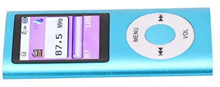 Sdfafrreg Lettore MP3, Portatile Facile da Usare Display da 1,8 Pollici Lettore Musicale Multifunzione per Viaggiare per l'intrattenimento(Blu)
