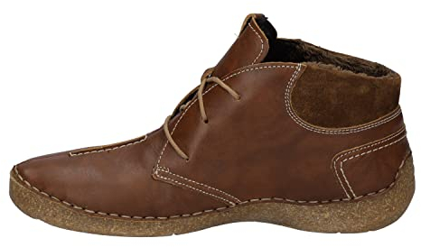 Josef Seibel Damen Schnürstiefeletten Fergey 65,Weite G (Normal),Wechselfußbett,Stiefel,Bootee,Booties,halbstiefel,Braun (Brandy),43 EU