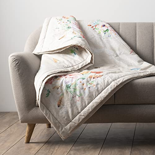 Maison d' Hermine Ibiza Überwurfdecke, Baumwolle, Bohemian-Bettwäsche, leicht und atmungsaktiv, für Couch, Sofa, Bett, Reisen (152,4 x 203,2 cm)