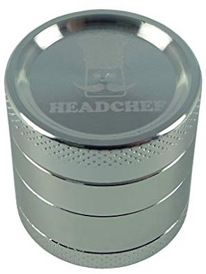 Headchef Classic Herb Grinder 4-Piece, Size 30 mm, Silver