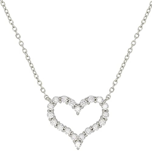 LIHELEI Kette Damen S925 Sterling Silber, Herz Anhänger Halskette für Frauen Schmuck, Geburtstags Valentinstag Weihnachten Geschenk für Sie Frau Freundin - Herz