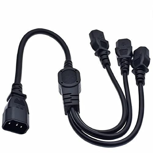 We Top PDU UPS Server C14 to 3 x C13 Y Type Split Kettle Lead IEC Power Extension Cable for Home Appliance PC Computer Monitor Stage Lights
