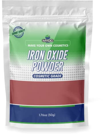 Myoc Iron Oxide Powder – 50 Gm, Iron Oxide Powder Cosmetic Grade, Iron Oxide Powder for Pigment, Iron Oxide Powder for Sunscreen, Iron Oxide Powder for Makeup, Iron Oxide for Pottery & Slime