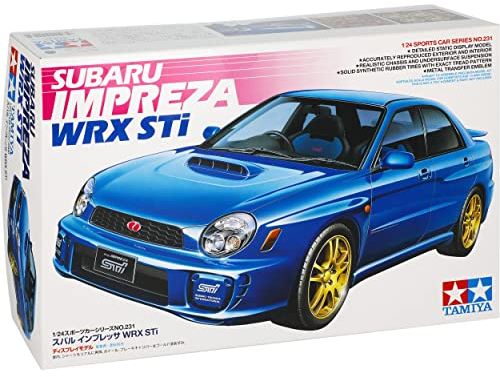alles-meine.de GmbH Subaru Impreza WRX STI Limousine Blau GD A 2000-2002 24231 Bausatz 1/24 Tamiyia Modell Auto mit individiuellem Wunschkennzeichen