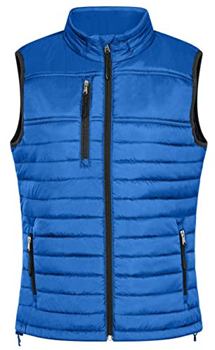 HRM Damen 1302 Hooded Performance Body Warmer I Fair Trade Outdoor Weste Herren, 100 g/m² I Aus 100% leichtem & robustem Polyamid, Royalblau, XS