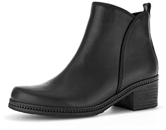 Gabor Damen Ankle Boots, Frauen Stiefeletten,Wechselfußbett,Best Fitting,Stiefel,Bootee,Booties,halbstiefel,Kurzstiefel,schwarz,39 EU / 6 UK