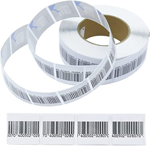 Pacaba Étiquettes Antivol Souples RF EAS 8,2 MHz Carrées 1,5 x 1,5 Pouces Autocollants de Sécurité pour Magasins et Vêtements, Prévention des Pertes, Faux Code-Barres (2000)