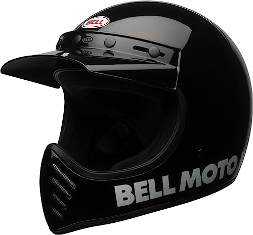Bell Moto-3 Classic ECE Helm – Das Original, sportliches Retrodesign, oft kopiert, nie erreicht – Farbe: Black, Größe: XS | Belüftungssystem