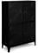 IDMarket - Armoire ESTER 4 portes métal noir design industriel