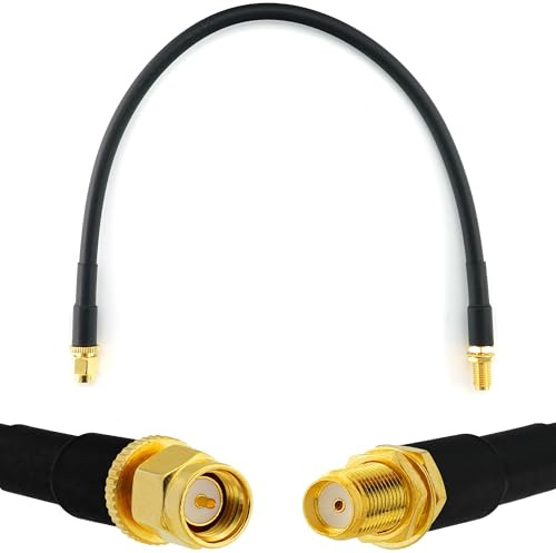 RANGEFUL SMA Stecker auf SMA Buchse 30cm — HF-240 (LMR 240 Äquivalent) Verlängerung Antennenkabel — für WiFi RF Antenne GSM LTE 4G 5G 6G Router Signalverstärker Lora Ham CB Funk