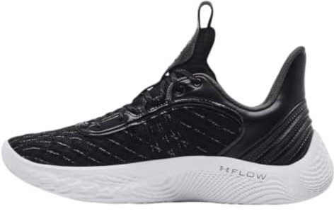 Under Armour Unisex Adult Curry Flow 9 Team Basketball Shoes, Schwarz/Weiß, 45.5 EU