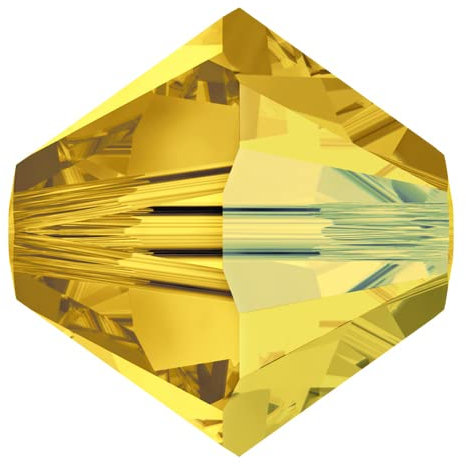 Swarovski 15 Cristalli Originali BICONO 4 MM 5301-5328 226 AB Light Topaz
