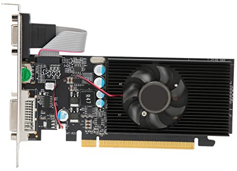 VBESTLIFE GT210 Scheda Grafica da Gioco DVI HDMI VGA a Ventola Singola da 1 GB, 64 Bit, DDR2, 532 MHz, PCI Express 2.0, Scheda Video a Basso Rumore per PC Desktop