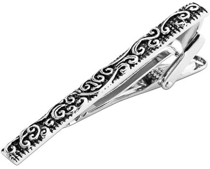 Krawattennadel Edelstahl, Krawattennadel Silber Schwarz Rechteck Hemd Anzug Herren Damen Schmuck mit Geschenkbox