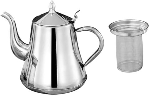 Ciieeo Bollitore in Metallo Multiuso Bollitore Per Caffè in Acciaio Resistente Alle Alte Temperature Adatto Fornelli Induzione