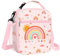 Clastyle Pink Rainbow Kids Lunch Bag Portable Toddler Lunch Box Bag for School Girls Lunch Box with Bottle Holder