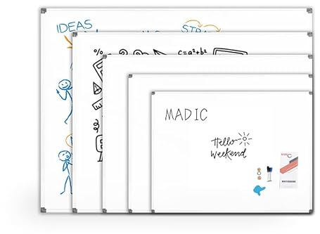 Euvdora Whiteboard, 30 x 40 cm, Mehrzweck-Whiteboard, leicht zu reinigen, mit Metalloberfläche und stabilem Rahmen für Zuhause, Schule und Büro.