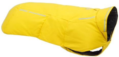 RUFFWEAR Vert mittelgroße Hunde-Regenjacke, isolierter Allwetter-Hundemantel, wasserdichte Hundejacke, leichte wetterfeste Hundeweste und Winter-Hunde-Regenmantel, Größe M, Mineralgelb