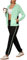 Uniexcosm Jogginganzug Damen Lang Trainingsanzug Zweiteiler Frauen Farbkontrast Sportanzug Fitness Freizeitanzug Reißverschluss Tracksuit & Sporthose Grün 3XL