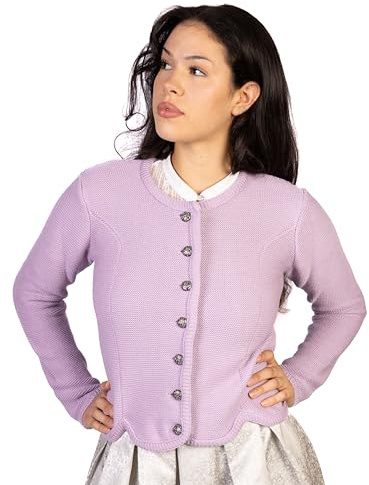 Trachtl Jacke - Trachtenjacke, Strickjacke in 4 Farben LiLa, Schwarz, Anthrazit, Weiß (Reinweiß) ORIGINAL TRACHTL Oktoberfest