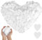 10000 Pieces Heart Shaped Biodegradable Confetti, 100g White Confetti, 2.5cm Wedding Confetti Biodegradable, Biodegradable White Confetti For Weddings, Birthday Decoration, Anniversary