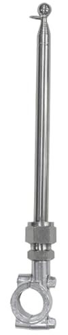 Mástil de bandera ajustable para motocicleta, mástil de bandera de motocicleta telescópico - Soporte de montaje para mástil de bandera telescópica - Soporte de mástil de moto de acero inoxidable, para