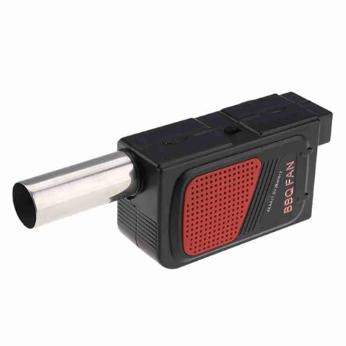 Tragbarer Grillventilator, Luftgebläse für Holzkohlegrill, wiederaufladbarer elektrischer Grillventilator, kompaktes Design für Outdoor-Camping, Picknick und Kamin, hergestellt