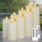 Zevanor Flameless Waterproof 5.5cm x10cm 10cm 12.5cm 12.5cm 15cm 15cm 17.5cm 17.5cm LED Candles with Remote Control and Timer, Battery Operated Plastic Ivory Pack of 8 Outdoor Flickering Warm Light