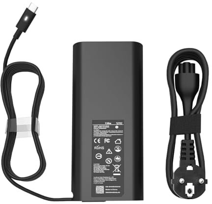 130W USB C Netzteil für Dell Laptop Ladekabel für Dell XPS 17 9710 9700,XPS 15 2in1 9575 9500 9520 9510 Precision 5530 5560 5570 5750 5550 3551 Latitude 7410 9510 9410 5520 5510 Type-C Laptop Charger