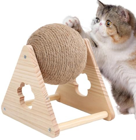 Cat Scratcher Toy, Funny Cat Scratching Ball Interactive Pet Scratcher Sisal Rope Balls Indoor Exercise Toy For Cats Kittens Bunny Dogs