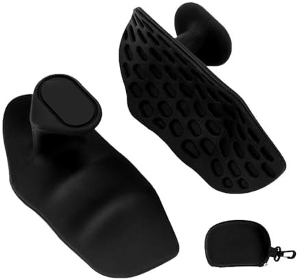 1 Paar Anti Rutsch Gym Grips,Fitness Griffpolster Griffpads für Klimmzüge,Zughilfen Krafttraining,Griffhilfen Kraftsport,Gym Zubehör für Crosstraining, Gymnastik, Fitness Zubehör (Schwarz A)