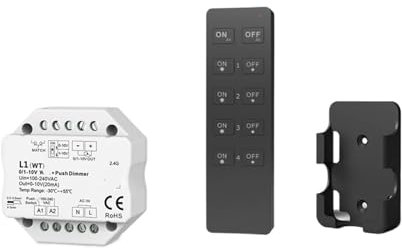 L1 0/1-10 V CA push dimmer LED 2.4G dimmer controllo vocale remoto(L1-WT - RU4)