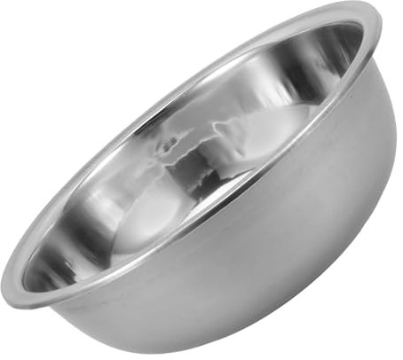 VICASKY Large Stainless Steel Mixing Bowl 25.5cm Metal Washing Basin Sturdy Kitchen Dough and Salad Bowl for Home Use