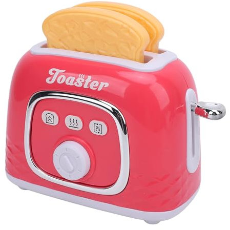 Kids Bread Maker Toy, Simulation Toaster Play Kitchen Appliance for Children, Accessories for Interactive Baking Scenes